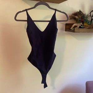 Free People Backless Bodysuit in Navy Blue